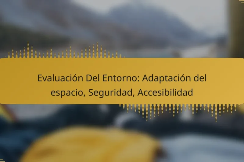 Evaluación Del Entorno: Adaptación del espacio, Seguridad, Accesibilidad