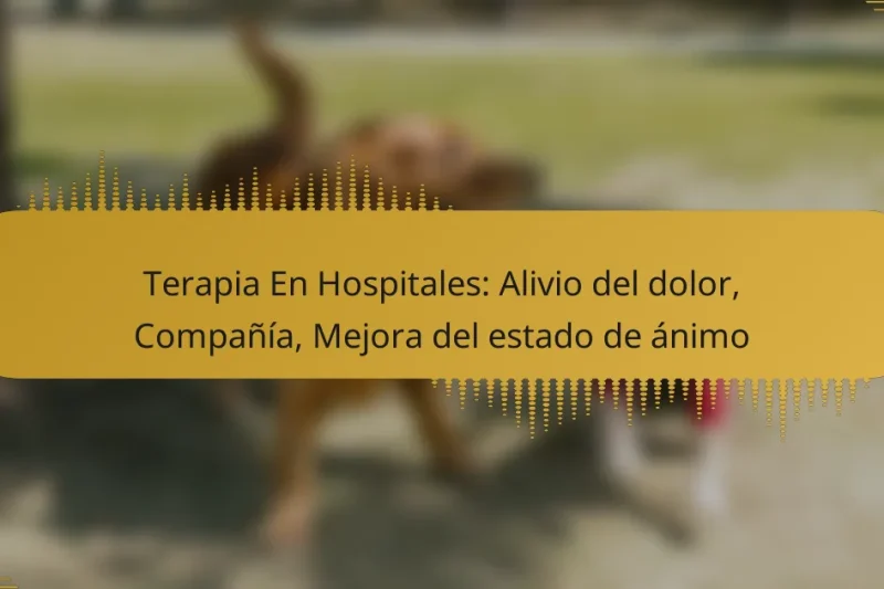 Terapia En Hospitales: Alivio del dolor, Compañía, Mejora del estado de ánimo