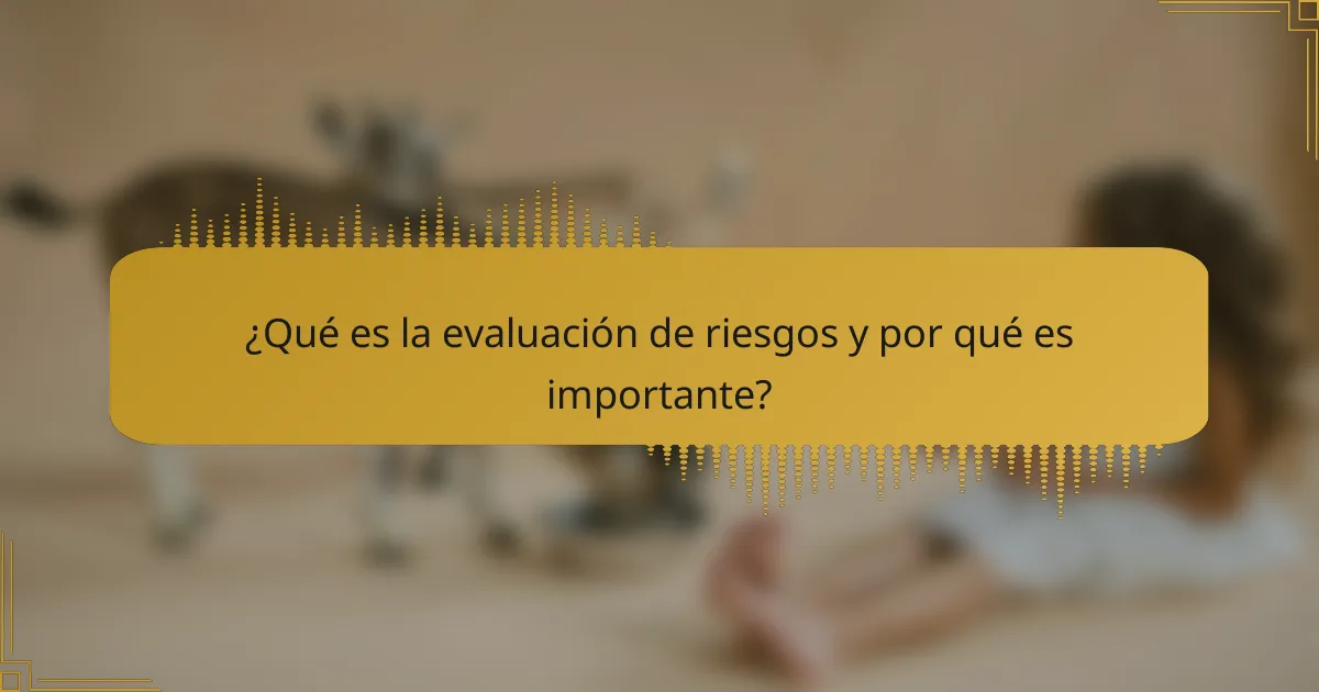 ¿Qué es la evaluación de riesgos y por qué es importante?